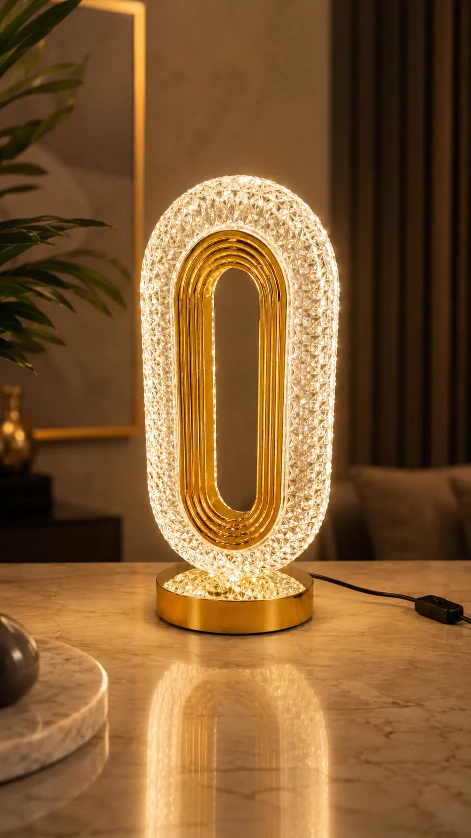 Llambë LED Dekorative me Dizajn Kristali